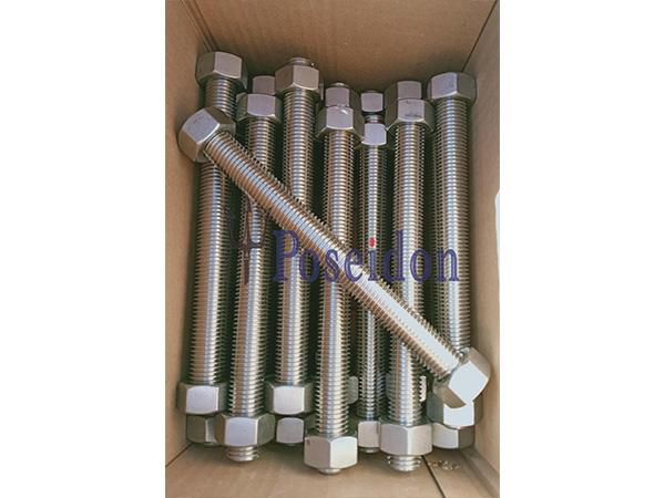 镀锌ASTM A193 Gr.B8M ASTM A194 Gr.8M全螺纹螺柱螺母005